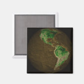 Topografische kaart van de aarde magneet (Voorkant / Achterkant)