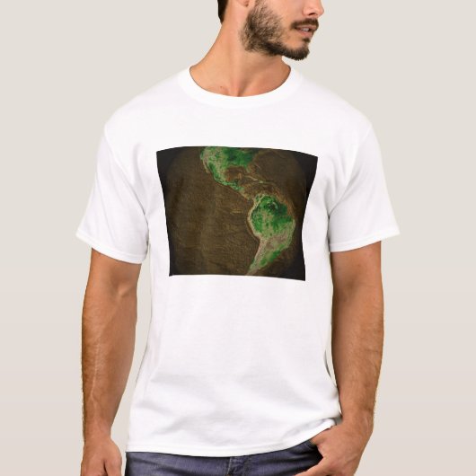 Topografische kaart van de aarde t-shirt (Voorkant)