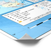 Topografische kaart van de Amerikaanse staat Flori Poster (Hoek)