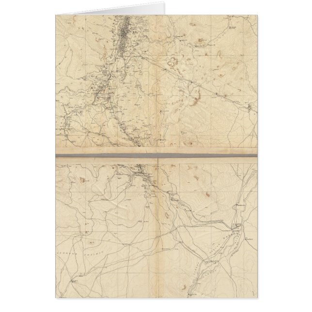 Topografische kaart van de regio van de winning va (Voorkant)