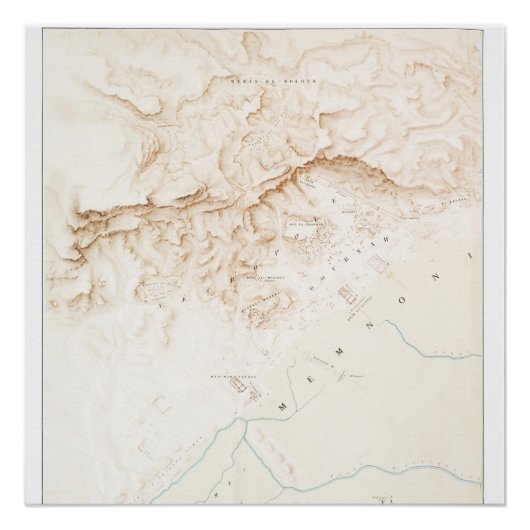 Topografische kaart van de ruïnes van het Poster T (Voorkant)