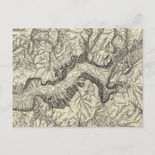 Topografische kaart van de Yosemite-vallei (Voorkant)