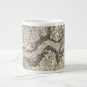 Topografische kaart van de Yosemite-vallei Grote Koffiekop (Voorkant)