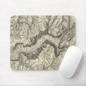 Topografische kaart van de Yosemite-vallei Muismat (Met muis)