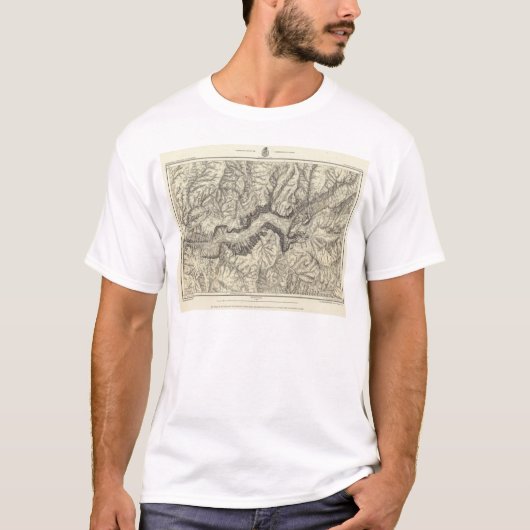 Topografische kaart van de Yosemite-vallei T-shirt (Voorkant)