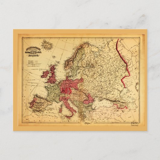 Topografische kaart van Europa (1871) (Voorkant)