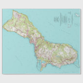 topografische kaart van Guam Cadeaupapier (Vlak)
