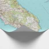 topografische kaart van Guam Cadeaupapier (Hoek)