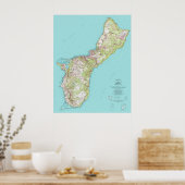  topografische kaart van Guam Poster (Keuken)