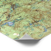 Topografische kaart van het  Cranberry Lake New Yo Poster (Hoek)