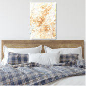 Topografische kaart van het  Meer van Placid New Y Canvas Afdruk (Insitu (Slaapkamer))