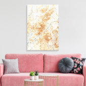 Topografische kaart van het  Meer van Placid New Y Canvas Afdruk (Insitu (Woonkamer))