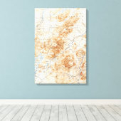 Topografische kaart van het  Meer van Placid New Y Canvas Afdruk (Insitu (Houten vloer))