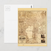 Topografische kaart van het meer van Tahoe (1874) (Voorkant / Achterkant)