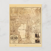 Topografische kaart van het meer van Tahoe (1874) (Voorkant)