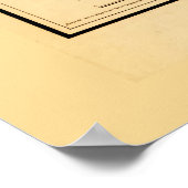 Topografische kaart van het meer van Tahoe (1874) Poster (Hoek)