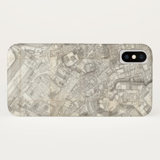 Topografische kaart van het oude Rome, Italië Case-Mate iPhone Case (Achterkant (horizontaal))