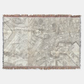 Topografische kaart van het oude Rome, Italië Deken (Voorkant)