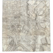 Topografische kaart van het oude Rome, Italië Douchegordijn (Voorkant)
