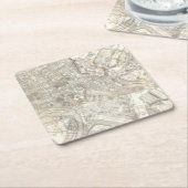 Topografische kaart van het oude Rome, Italië Kartonnen Onderzetters (Schuin)