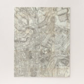 Topografische kaart van het oude Rome, Italië Legpuzzel (Verticaal)