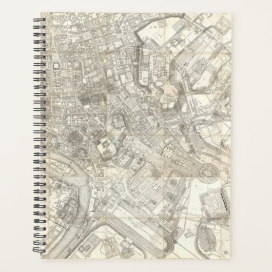Topografische kaart van het oude Rome, Italië Planner (Voorkant)