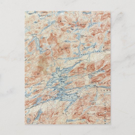 Topografische kaart van het  Raquette Lake New Yor (Voorkant)