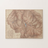 Topografische kaart voor het  Adirondack-gebergte  Legpuzzel (Horizontaal)