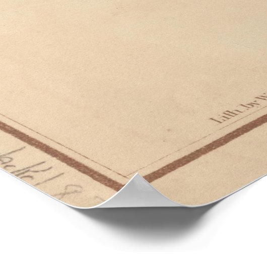 Topografische kaart voor het  Adirondack-gebergte  Poster (Hoek)