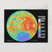 Topografische kleurenkaart van het landoppervlak v briefkaart (Voorkant)