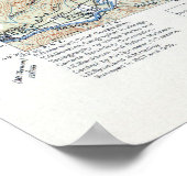 topografische montageknop poster (Hoek)