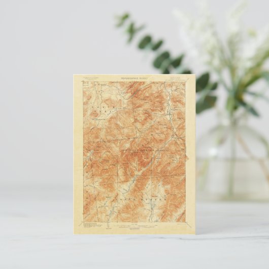 Topografische Mount Marcy New York Map Briefkaart (Staand voorkant)