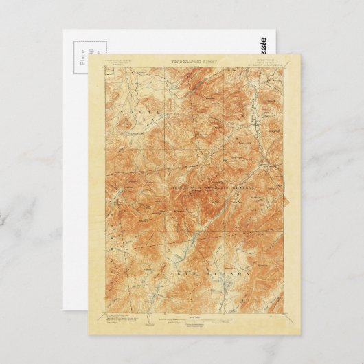  Topografische Mount Marcy New York Map Briefkaart (Voorkant / Achterkant)