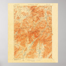 Topografische Mount Marcy New York Map Poster