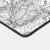 Topografische Muismat Wit Lange Grote Uitgebreide  Bureaumat (Hoek)