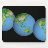 Topografische uitzichten van de wereld muismat (Voorkant)