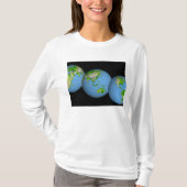 Topografische uitzichten van de wereld t-shirt (Voorkant)