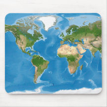 Topografische Wereldkaart Aarde Illustratie
