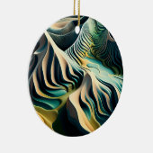 Topographic Currents Keramisch Ornament (Rechts)