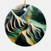 Topographic Currents Keramisch Ornament (Achterkant)