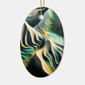Topographic Currents Keramisch Ornament (Links)