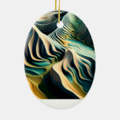 Topographic Currents Keramisch Ornament (Achterkant)