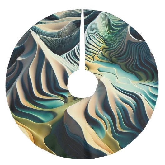 Topographic Currents Kerstboom Rok (Voorkant)