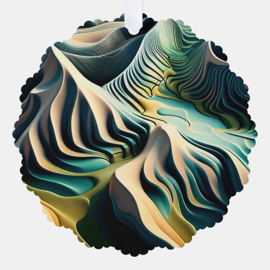 Topographic Currents Ornament Kaart (Voorkant)