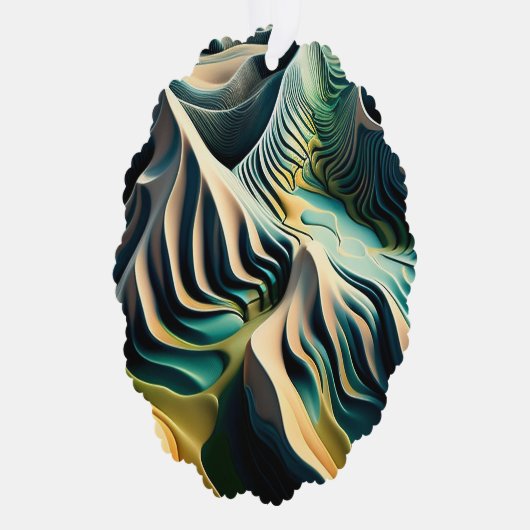 Topographic Currents Ornament Kaart (Rechts)