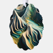 Topographic Currents Ornament Kaart (Links)