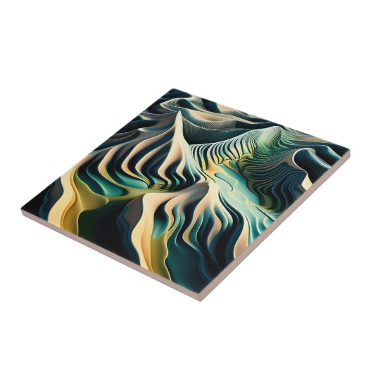 Topographic Currents Tegeltje (Zijkant)