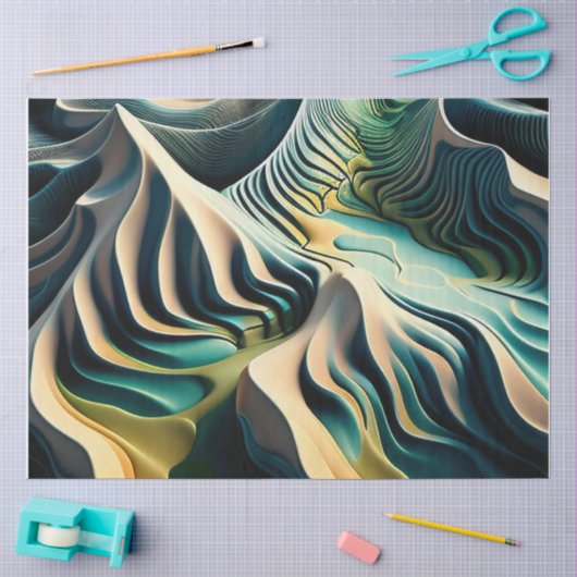 Topographic Currents Tissuepapier (Craft)