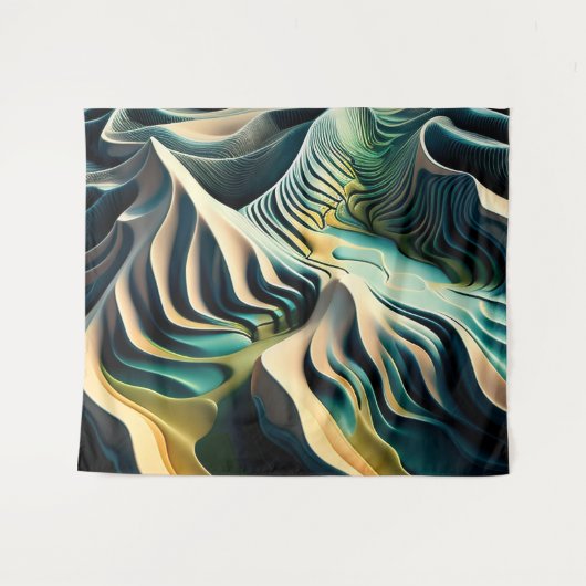 Topographic Currents Wandkleed (Voorkant (horizontaal))