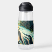 Topographic Currents Waterfles (Achterkant)